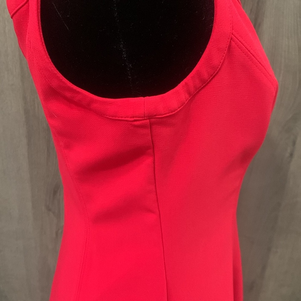 White House Black Market Bright Red Princess Rockabilly Dress Women's Size 0 - Picture 7 of 11